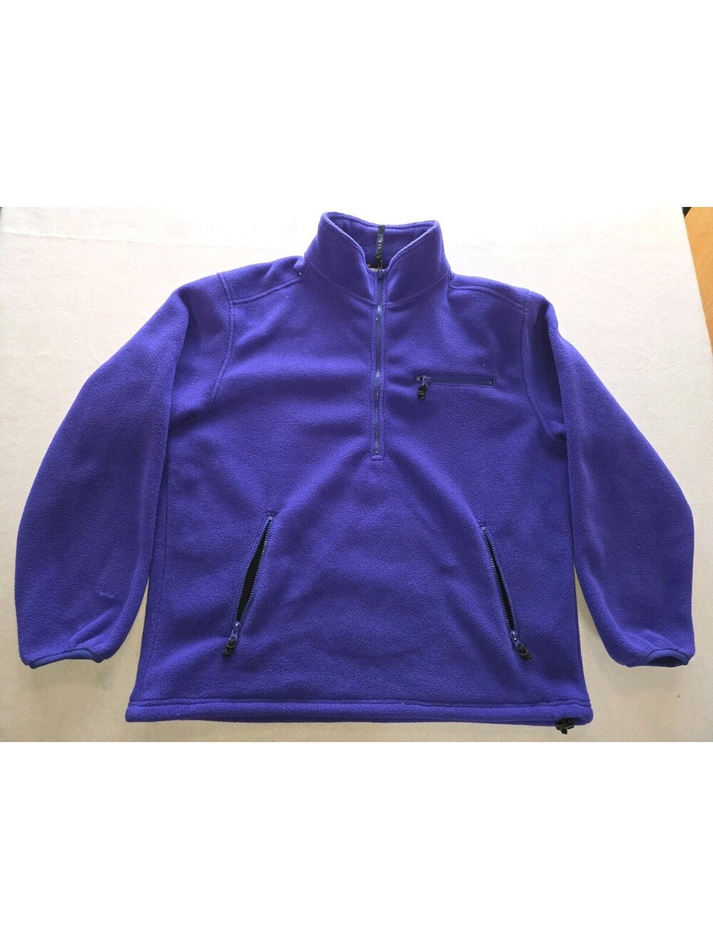 Vintage LL Bean Fleece Jacket Mens Large Red 1/4 Zip Pullover CB6 0091